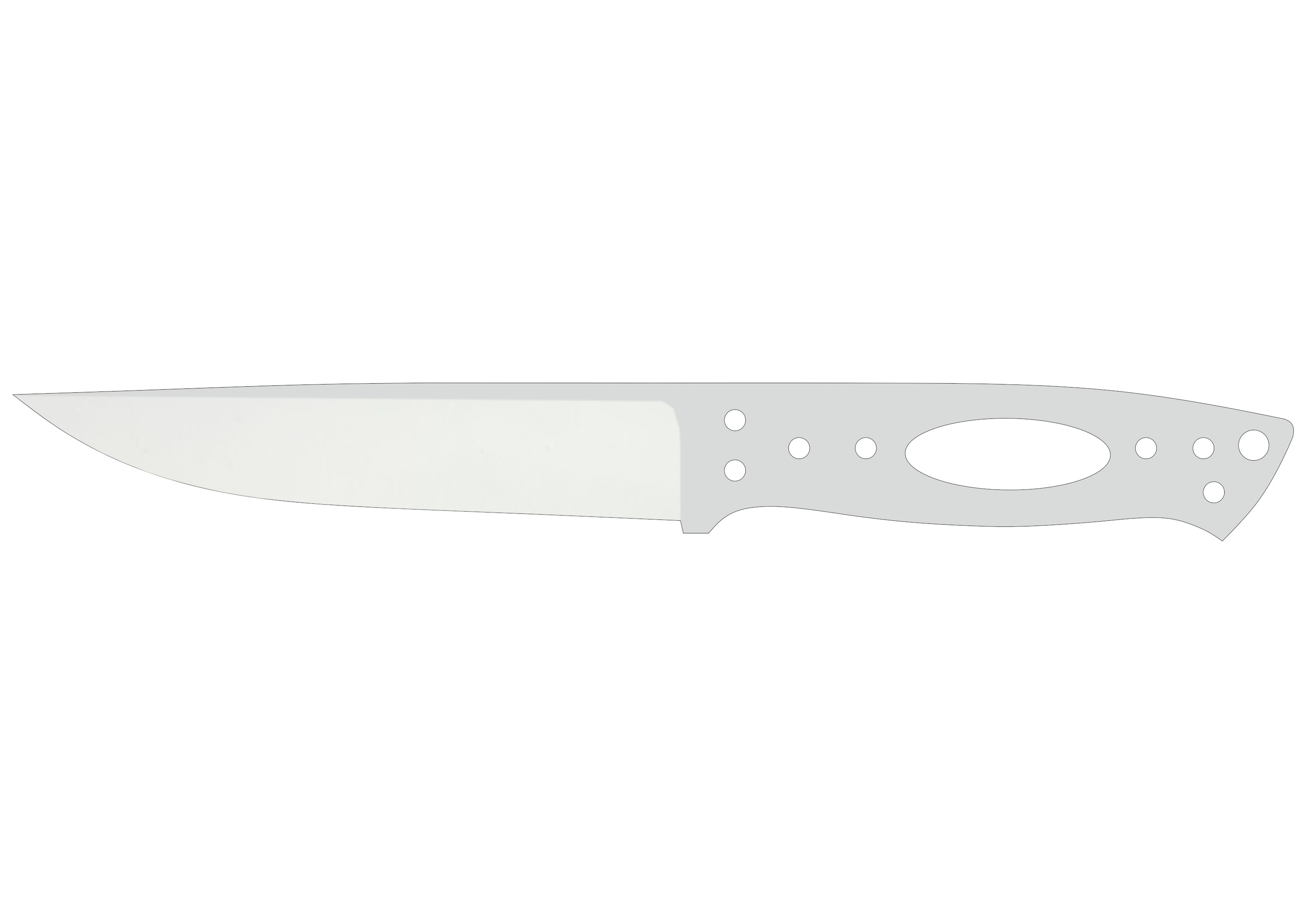 Yukon 5" Full Tang, Flat Grind - Elmax Knife Blank