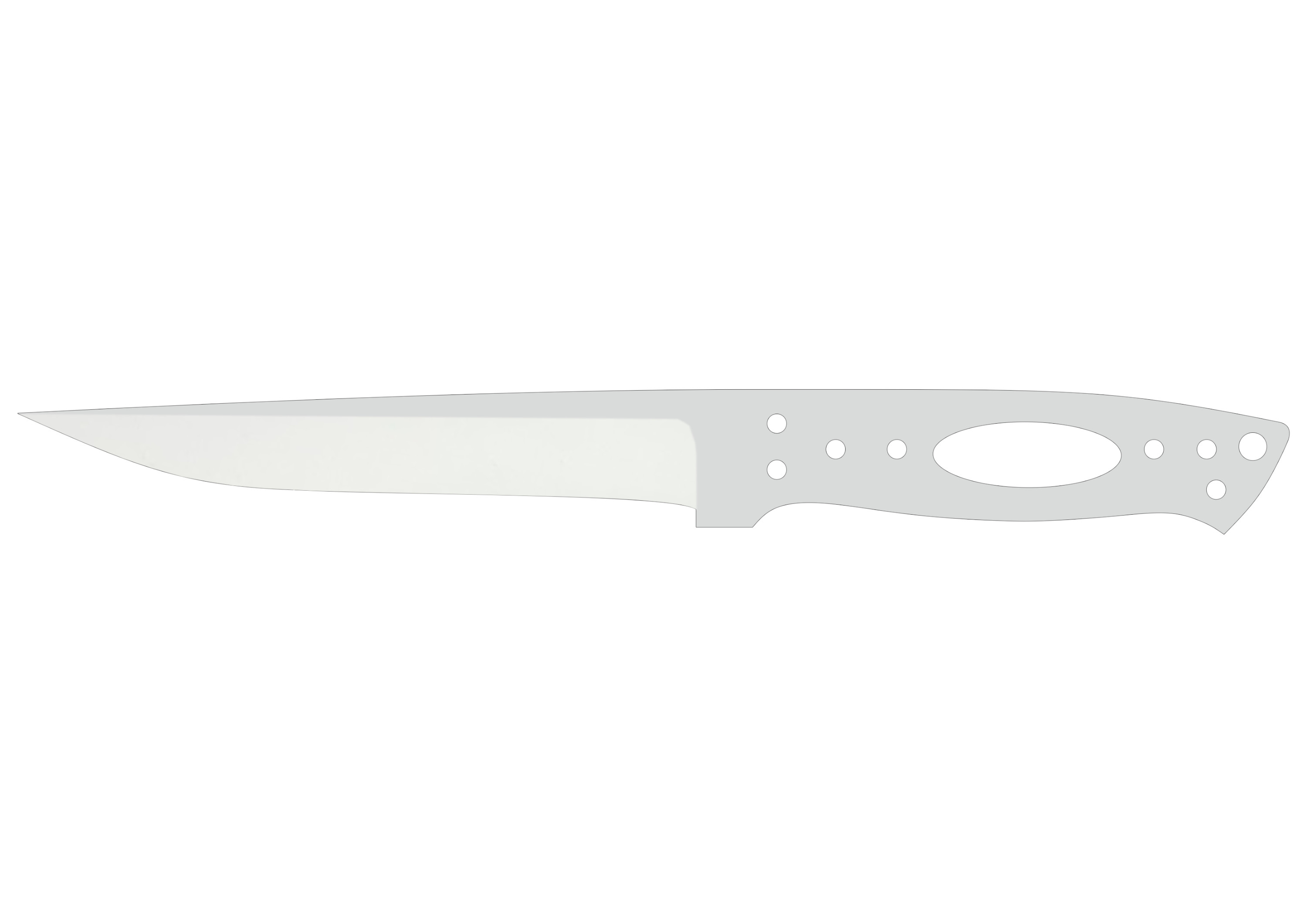 Butcher 6" Full Tang - Elmax Knife Blank