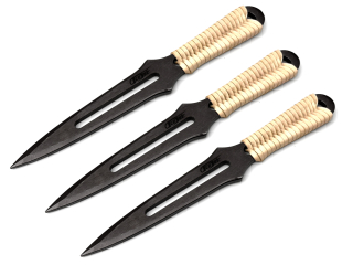 ACEJET ACHILLES SHADOW VINTAGE natural - Throwing knife - set of 3